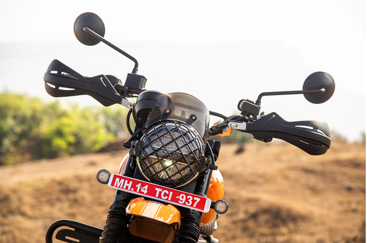 Yezdi Scrambler headlights